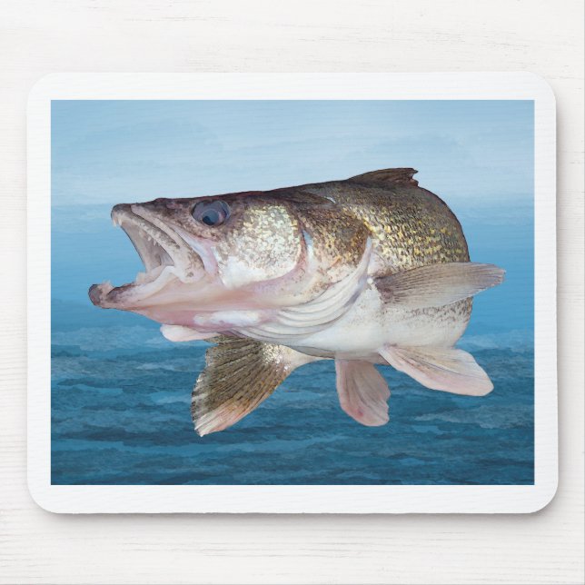 Tapis De Souris Pêche au walleye (Devant)