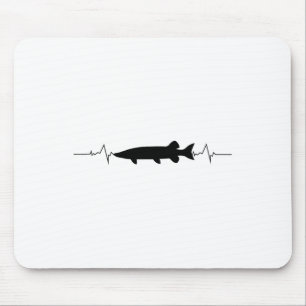 Tapis De Souris Pêche aux Muskies - Pêche au rythme cardiaque des
