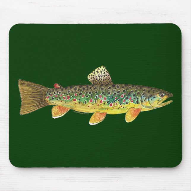 Tapis De Souris Pêche Brown à la truite (Devant)