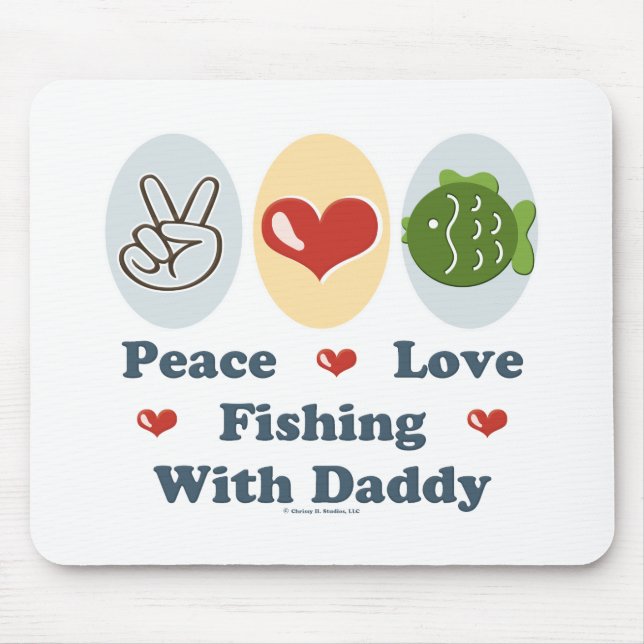 Tapis De Souris Pêche d'amour de paix avec le papa Mousepad (Devant)