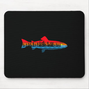 Tapis De Souris Pêche extérieure de la nature vintage - Pêcheur tr