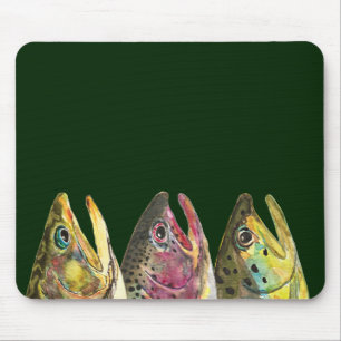 Tapis De Souris Pêche pour la truite de trois graisses