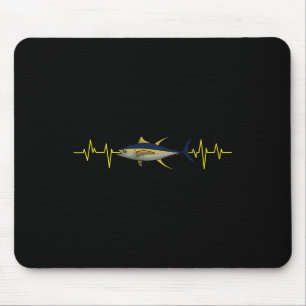 Tapis De Souris Pêche Thon Battement de coeur Pêcheur Pêcheur Pêch
