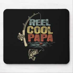 Tapis De Souris Pêcheur Vintage Reel Cool Papa