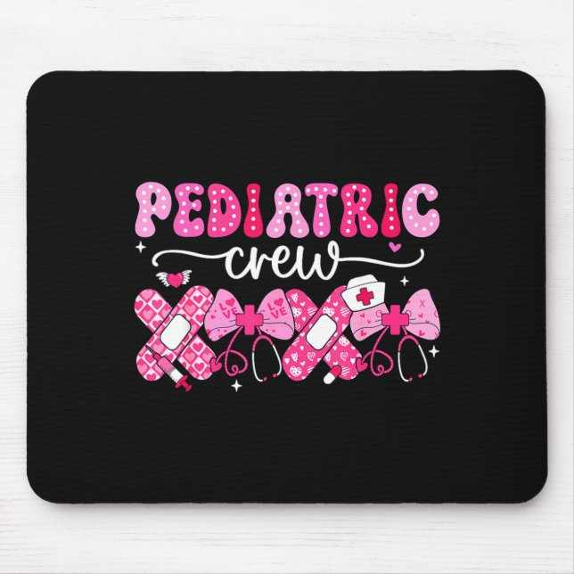 Tapis De Souris Pediatric Valentines Nurse Crew Peds Nurse Valenti (Devant)