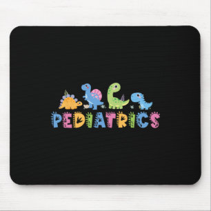 Tapis De Souris Pédiatrie Équipe de Pédiatrie Infirmière Dinosaure