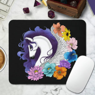 Tapis De Souris Pegasus Noir Floral