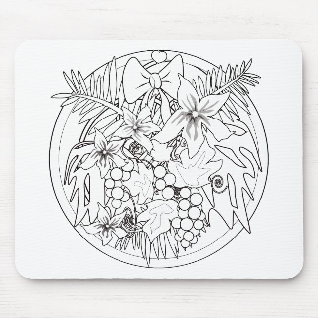 Tapis De Souris Peins-toi un motif tropical (Devant)
