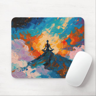 Tapis De Souris peinture à l'huile Art du Yoga (#4)