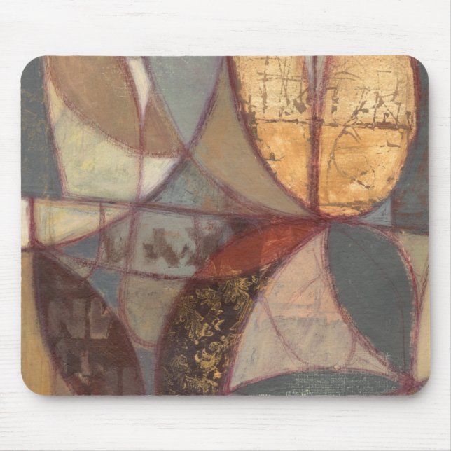 Tapis De Souris Peinture Abstraite de feuilles florales par Norman (Devant)