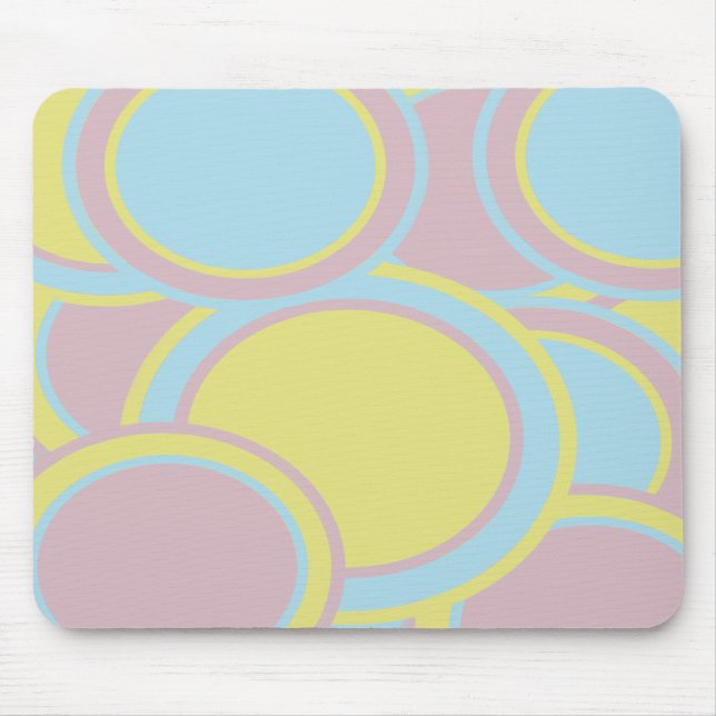Tapis De Souris Peinture Abstraite Pastel moderne (Devant)
