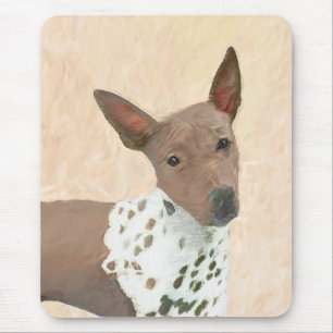 Tapis De Souris Peinture américaine sans poil Terrier - Chien Art