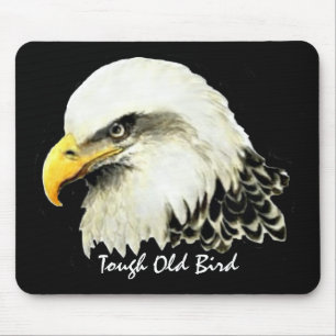 Tapis De Souris Peinture d'aigle chauve pour vieux oiseaux