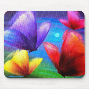 Tapis De Souris Peinture d'art de papillon - multi