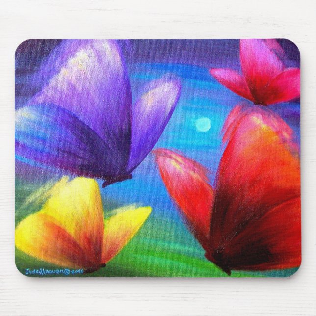 Tapis De Souris Peinture d'art de papillon - multi (Devant)