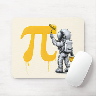 Tapis De Souris Peinture d'astronaute cool Symbole Pi Jour de Pi