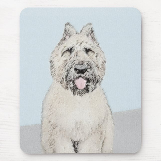 Tapis De Souris Peinture de Bouvier des Flandres - Art original de (Devant)