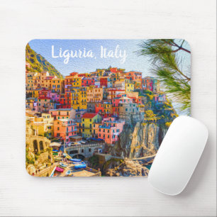 Tapis De Souris Peinture de Cinque Terre Ligurie Italie Riviera