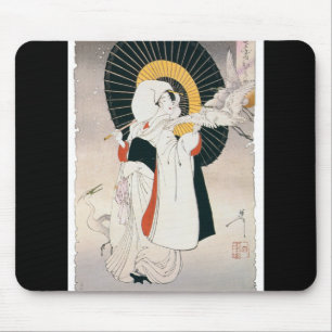 Tapis De Souris Peinture de façon saisissante belle de femme