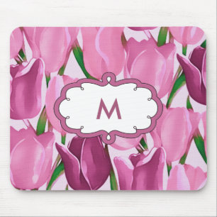 Tapis De Souris Peinture de la tulipe de printemps personnalisée M