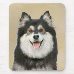 Tapis De Souris Peinture de Lappdog finnois - Jolie illustration o