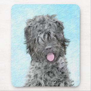 Tapis De Souris Peinture de Terrier russe noir - Chien original mi