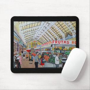 Tapis De Souris Peinture du Mercado Central de Valencia par Alfred