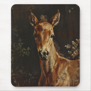 Tapis De Souris Peinture du poulain nouveau-né
