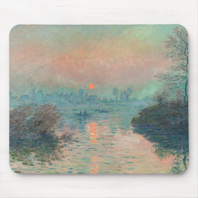 Tapis De Souris Peinture impressionniste de Monet Sunset (Devant)