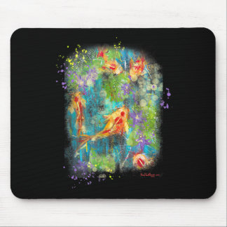 Tapis De Souris Peinture|Koi Poisson Peinture Zen Japonais Perdu