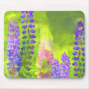 Tapis De Souris Peinture lupine - Art Fleur original