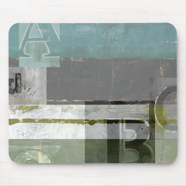 Tapis De Souris Peinture moderne avec lettres assorties (Devant)