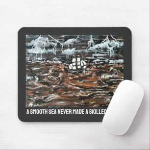 Tapis De Souris Peinture Navires dans une tempête par Alfred Fox
