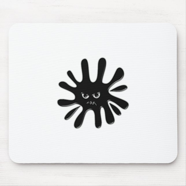 Tapis De Souris Peinture noire en colère (Devant)
