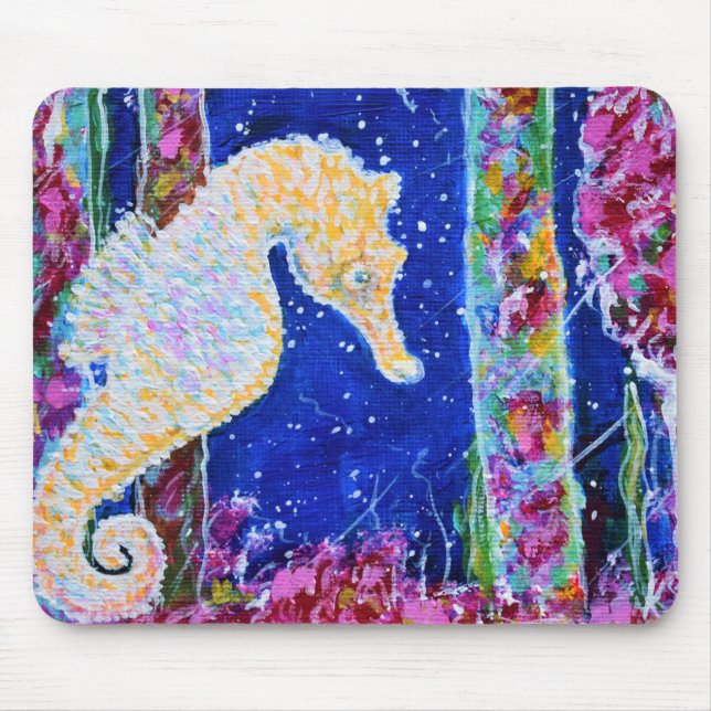 Tapis De Souris Peinture sur hippocampe (Devant)