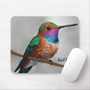 Tapis De Souris Peinture vibrante de colibri d'Allen