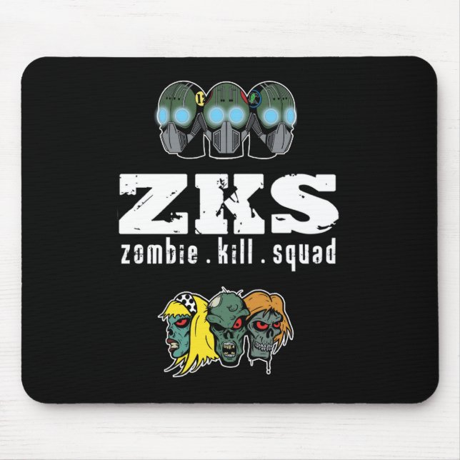 Tapis De Souris Peloton Mousepad de mise à mort de zombi (Devant)