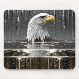 Tapis De Souris Pendentif Aigle Royal Métallique Liquide