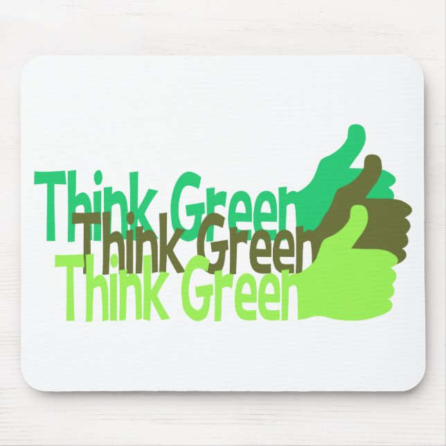 Tapis De Souris Penser Bousepad vert, personnalisable (Devant)