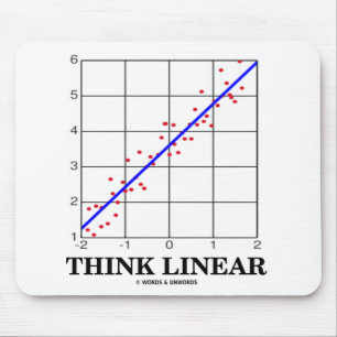 Tapis De Souris Pensez linéaire (les statistiques linéaires)