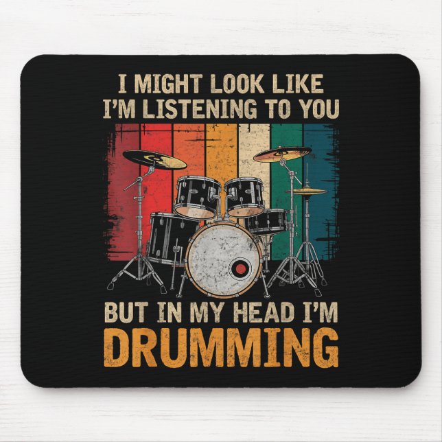 Tapis De Souris Percussionist Drumming For Drum Set Lover Drummers (Devant)