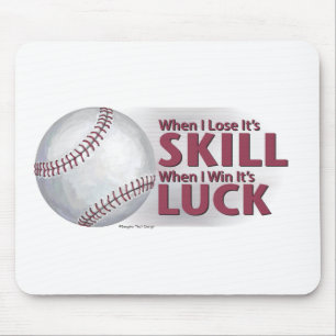 Tapis De Souris Perdre la compétence gagner la chance Baseball