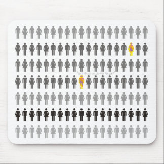 Tapis De Souris Perdu dans la foule Mousepad