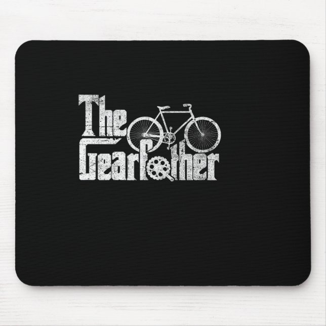 Tapis De Souris Père à engrenages Cyclisme Fête des pères Parodie  (Devant)