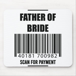 Tapis De Souris Père de la mariée Scan pour le paiement T-shirt Pa