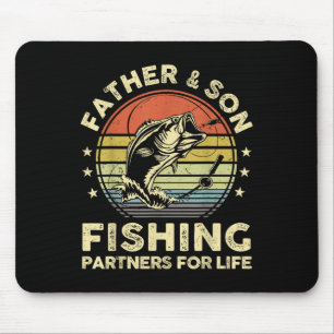 Tapis De Souris Père Fils Chemise de pêche assortie Drôle B Poisso