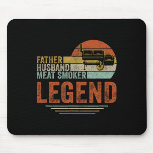 Tapis De Souris Père Huse Viande Fumeur Légende Griller Papa Viand