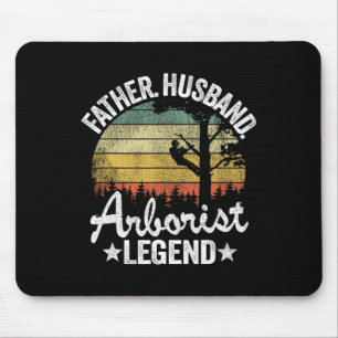 Tapis De Souris Père Husnd Arboriste Légende Grimpeur d'arbres Pap