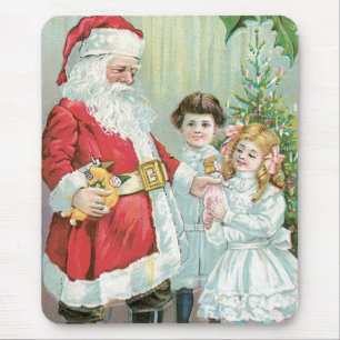 Tapis De Souris Père Noël Avec Enfants
