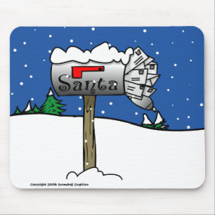 Tapis De Souris Père Noël boîte aux lettres Mousepad